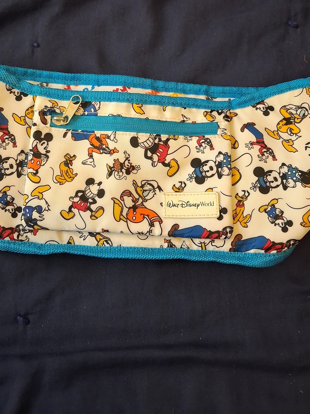 Disney Cream & Teal Mickey Mouse Kids Stroller Bag